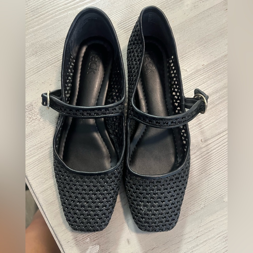 Black Mary Jane Flats